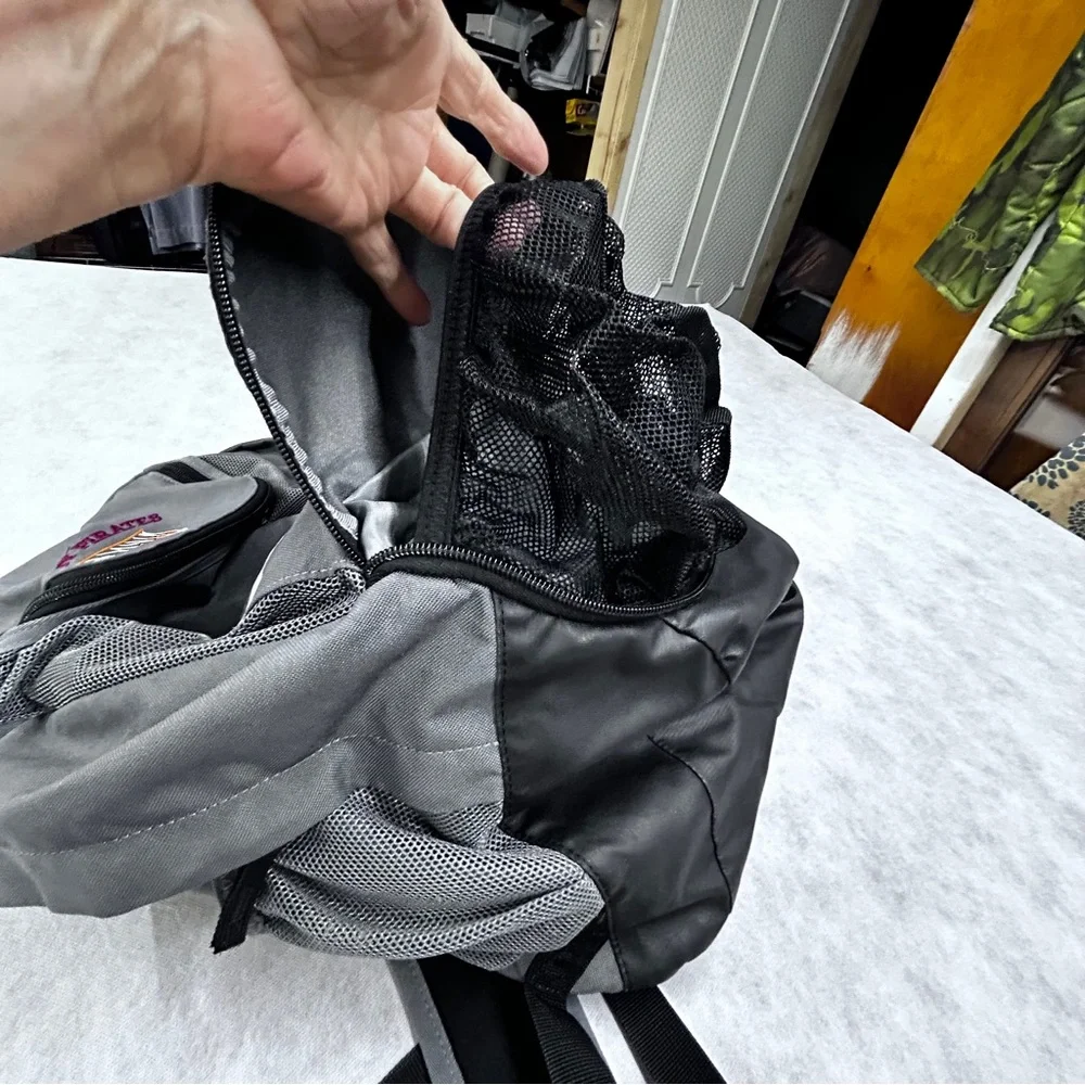 Nike Gray and‎ Black Backpack with Iconic Swoosh Embroidered “Lady Pirates”